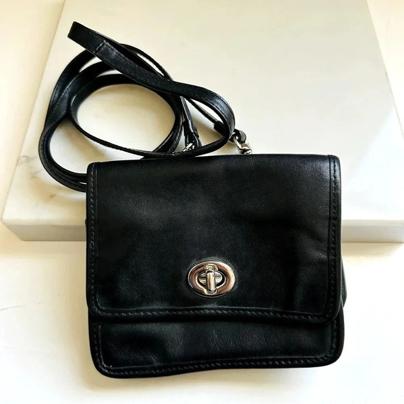 Vintage Coach Legacy Mini Penny Turnlock Leather Crossbody - Picture 2 of 11